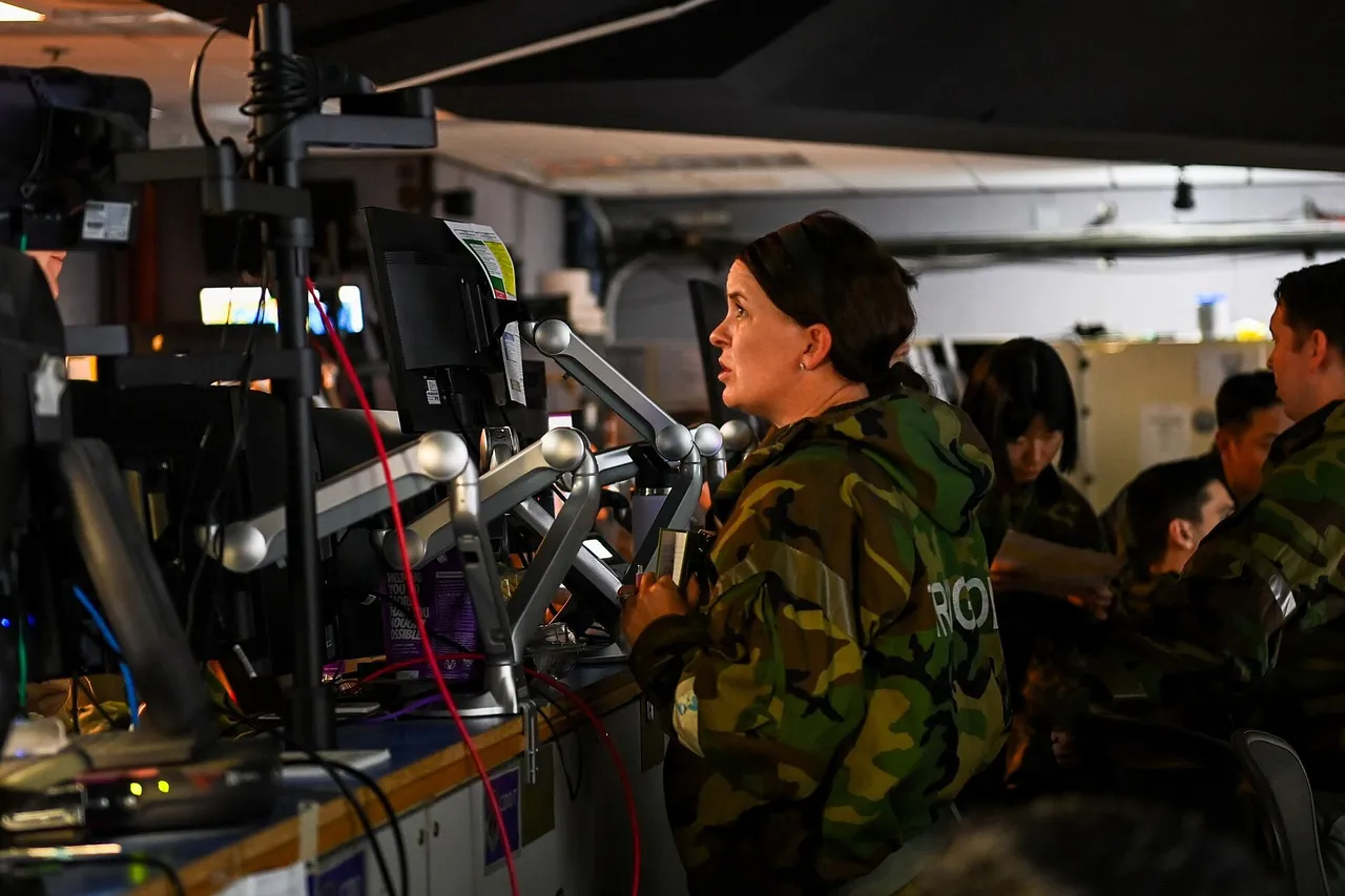 U.S. service member at an air operations console during a Korea exercise