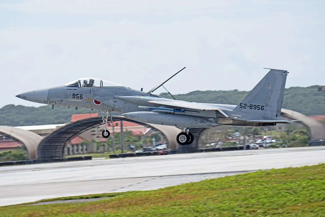 A grey twin-tailed fighter jet with landing gear down touches down on a runway