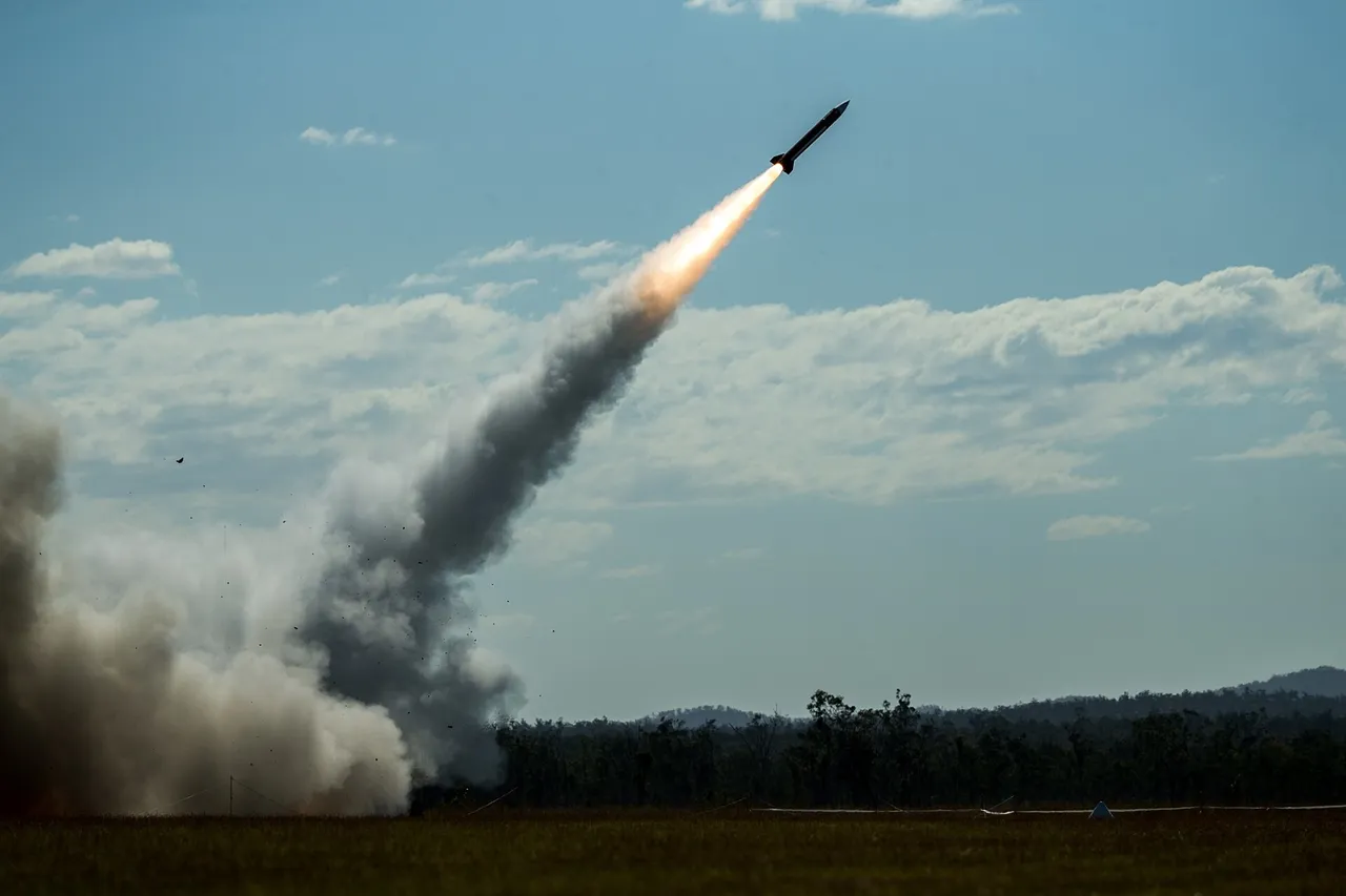 A Patriot missile launches from a launcher in the Queensland bush during Exercise Talisman Sabre 2021
