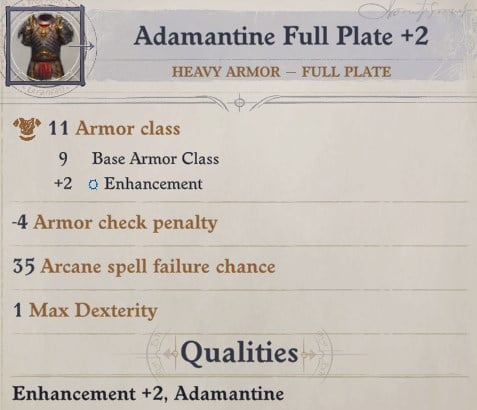 Adamantine Full Plate Regill Pathfinder Wrath of the Righteous Build