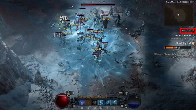 Diablo 4 Dungeon Combat in World Tier 1