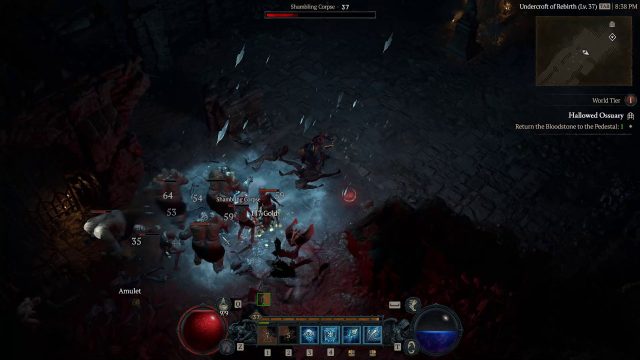 Diablo IV Sorceress Build - Casting Blizzard to Chill and Eventually Freeze Enemies