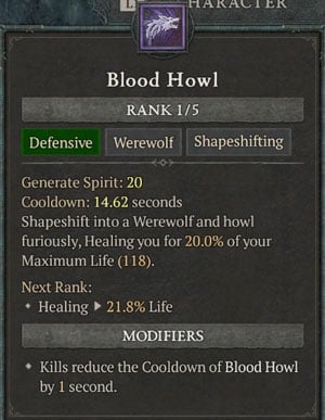 Diablo 4 Werewolf Druid Build - Blood Howl